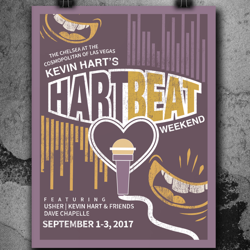 Design Concert Poster for Screen Print - Kevin Hart @ The Cosmopolitan of Las Vegas Design von Petra. I.