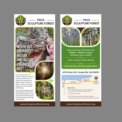 Enticing Rack Card for Unique and Fun Sculpture Park Nature Preserve Design by Krishna Arts