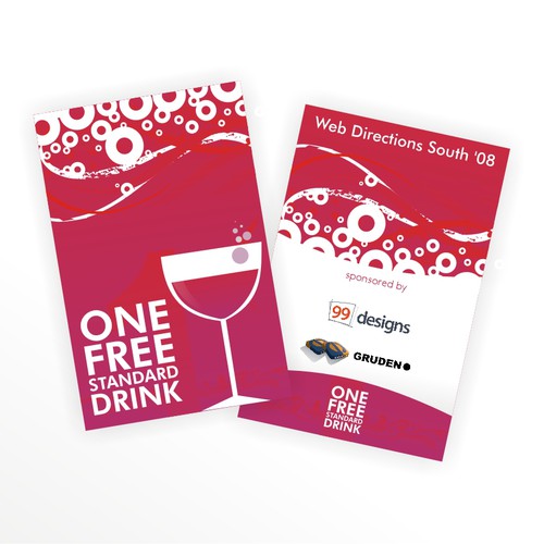 Design the Drink Cards for leading Web Conference! Design by Team Esque
