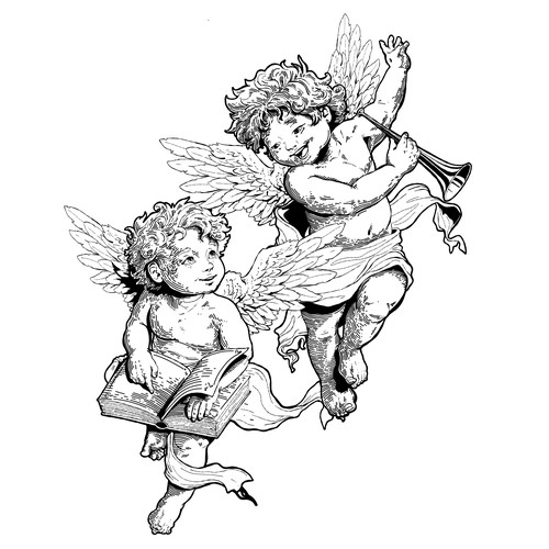 Cherubs at Play Design by Jotch.Art