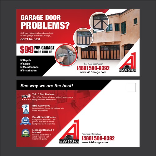 Create a 11 x 6 Garage Door Flyer Ontwerp door Mika90