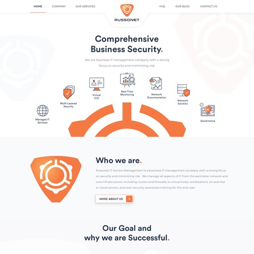 Create a modern web site design for an IT management company. Design by Steve Sen ⚡️⚡️