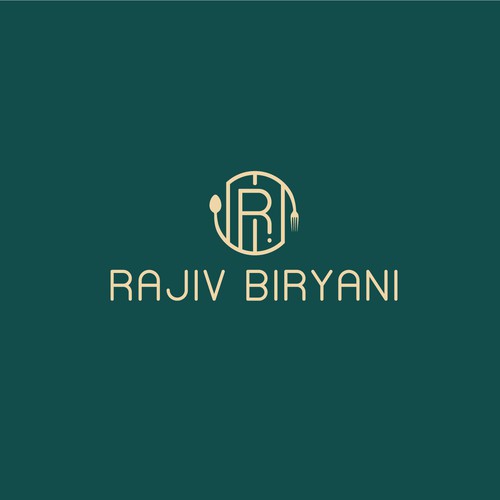 Indian Food Cloud Kitchen Logo Design, Rajiv Biryani Design by VaylexDesignStudio