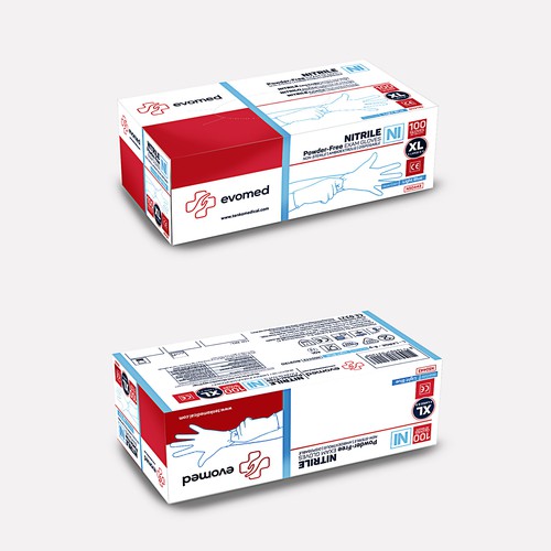 Design a Box for Medical Examination Gloves Design by Luzentti Design ⭐️