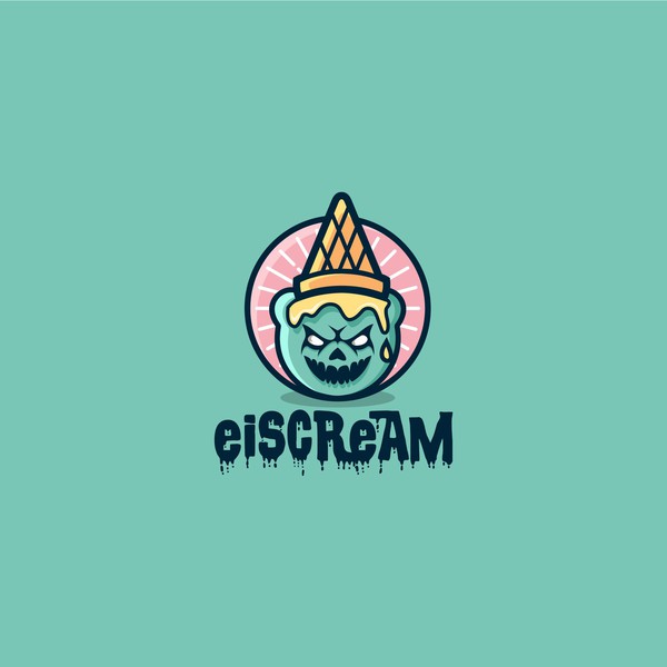 Design by NIMAS21 titled "Create a fun logo for a halloween vintage ice cream parlor"