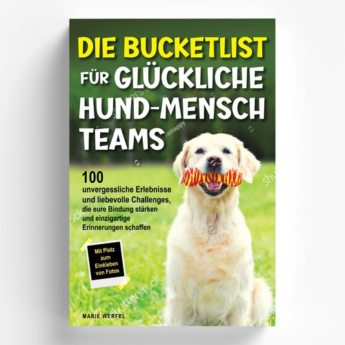 Design a harmonious, cute cover for a dog & human bucketlist Design by elQue.design