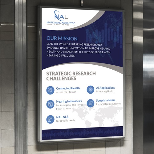 Create an engaging poster for a world-leading hearing research and innovation institution! Design by Hadi (Achiver)