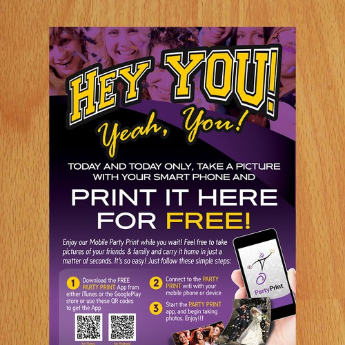 Create an instructional/informational poster for my photo booth business. Design by jay000