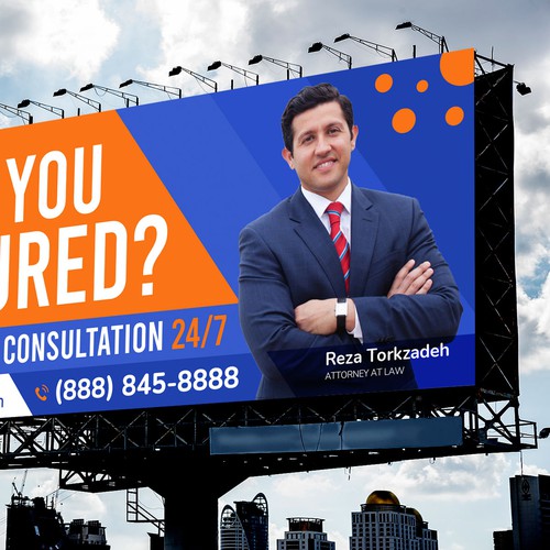 Injured.com Billboard Poster Design Design by icon89GraPhicDeSign