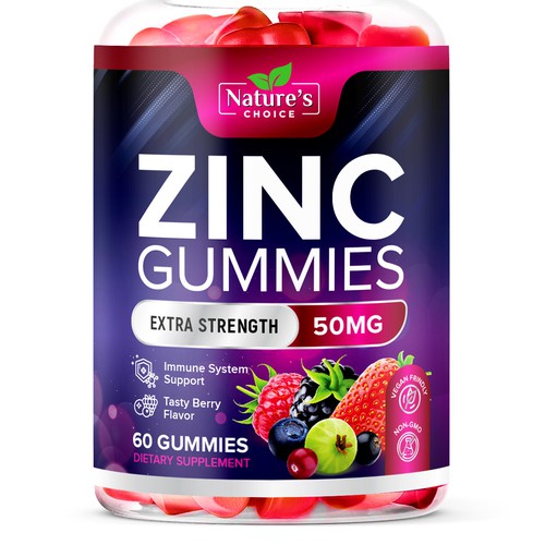 Design di Tasty Zinc Gummies design needed for Nature's Choice di TUNSAY