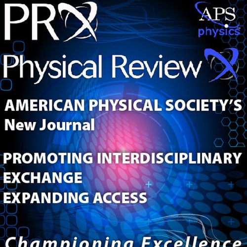 Banner ads for Physical Review X, a journal of physics research