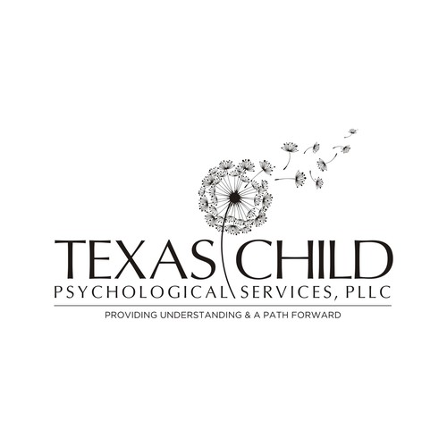 Hand-drawn dandelion logo for child psychologist Design by ms.logolady