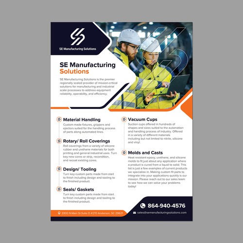 Clean single page line card for potential customers Design by idea@Dotcom