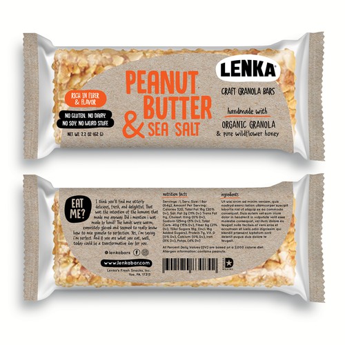 Craft Granola Bar Packaging for Millennials Réalisé par MishkaBooo design