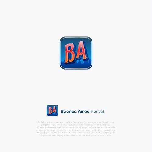 Logo for Substack Publication about Buenos Aires Design by emma11