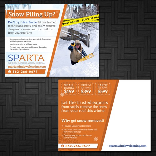 snow removal flyer