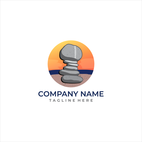 Stone formation picture as logo for coaching business Design by Lure Studio