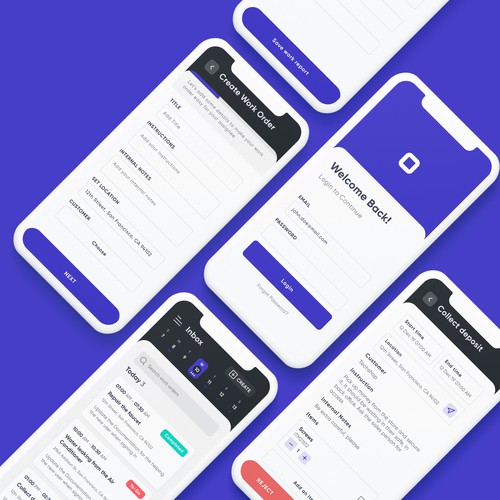 Clean and modern business app design Design by Jithin Roy ☀️