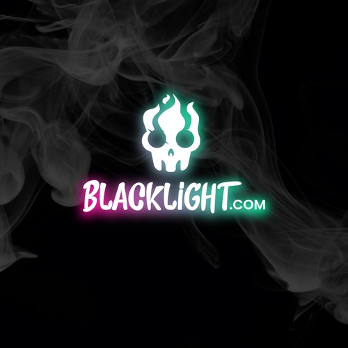 Logo for Blacklight online store to convey 'smoke shop' culture Design by Katya Murasheva