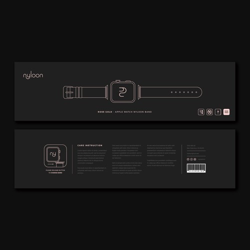 Packaging Design for custom made watch bands Design by ZecuroX