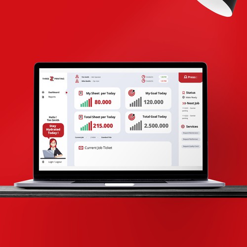 Filemaker Dashboard for Operating System Design by Aldo Revael