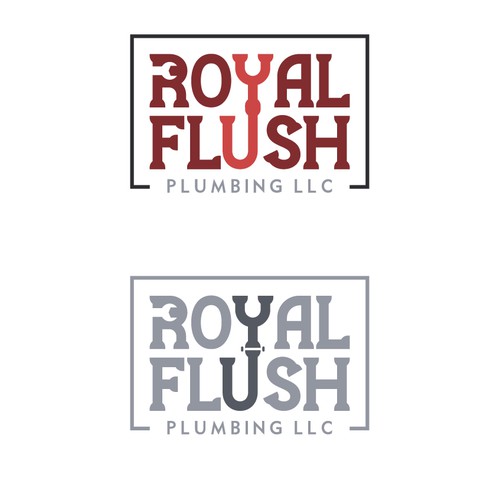 Royal Flush Plumbing Logo Diseño de Vanity Mind
