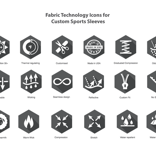 Create Fabric Technology Icons for Custom Sports Sleeves Design by Evelyne Krall