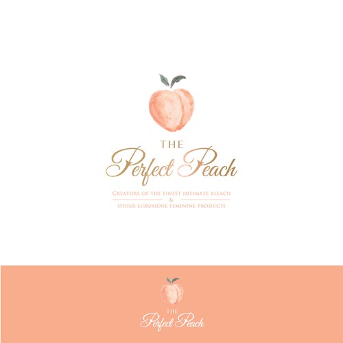 The Perfect Peach! Peach Bleach Logo Design by Q.logo