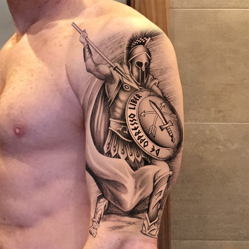 Spartan Tattoo Design by eselwe