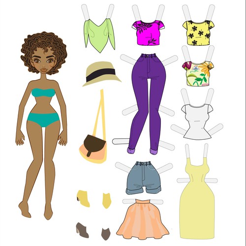 Design a funky Ethiopian Paper doll! | Character or mascot contest