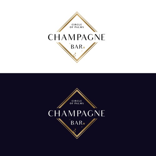 Luxury and modern Champagne Bar logo Design by tetrimistipurelina