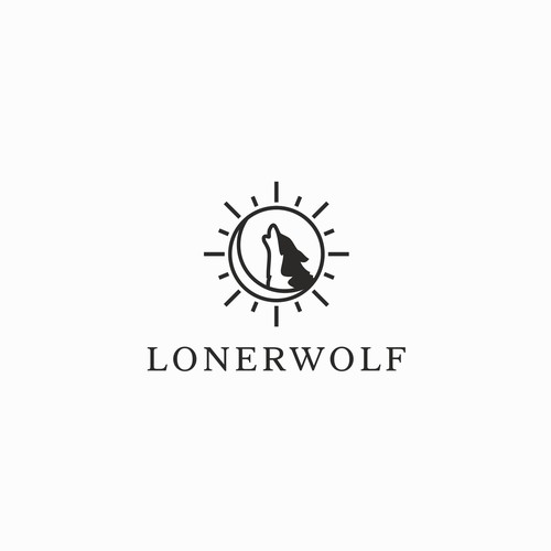 Wolf Sun/Moon Logo For Spiritual Website Design by ZHF