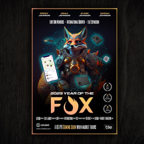 Life360 2023 Year of the Fox Poster Design by KashiArts