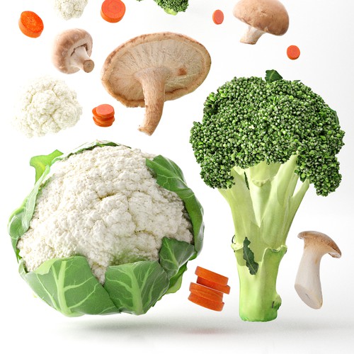 Vegetable Food Collage Design by Javad.S