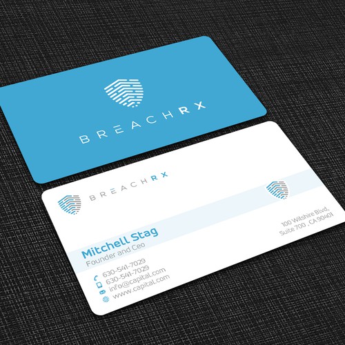 Professional B2B Card for Cyber Security Software Company Diseño de Design sp