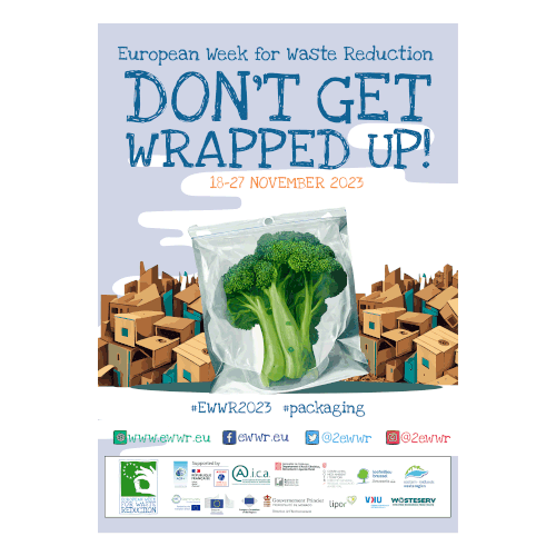 A poster for the European Week for Waste Reduction 2023 Design by Graphics Guru 87