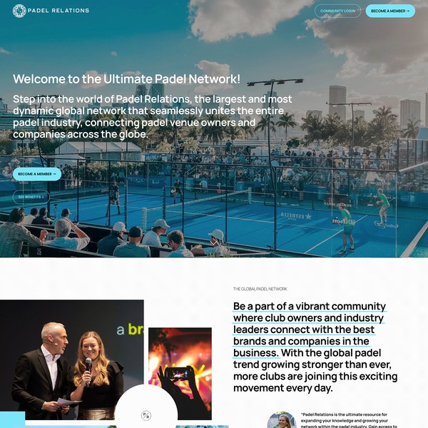 Padel Relations Website Design