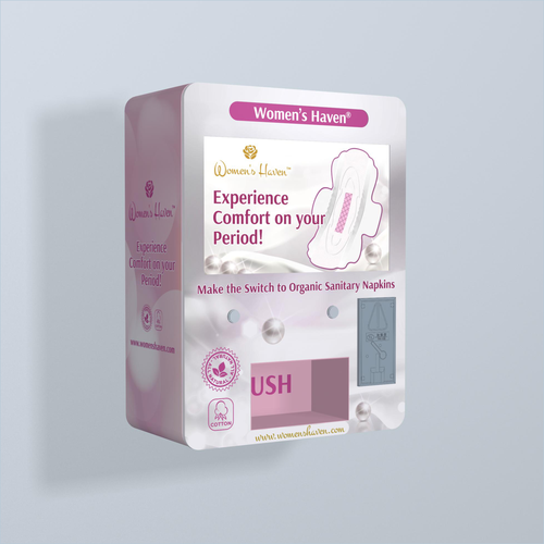 Vending Machine Signage for Feminine Product brand Design by Vitalia.m
