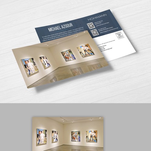 Artist postcard for contemporary art gallery Design by Krishna Arts