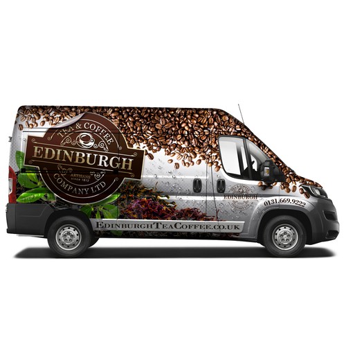 Design a show stopping Van Wrap for Edinburgh Tea and Coffee Co. Design by Konstantin Graphics