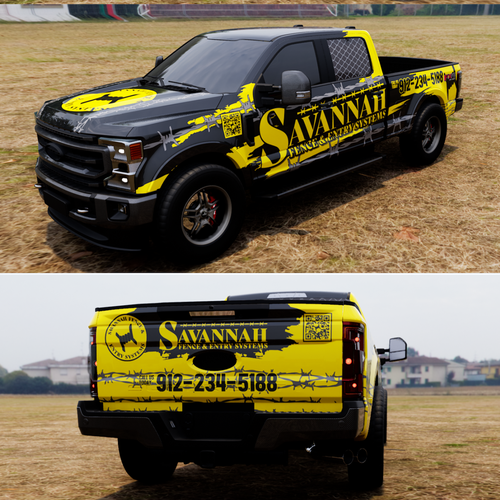 Truck wrap for Commercial Fencing Company Design by TANSA ART