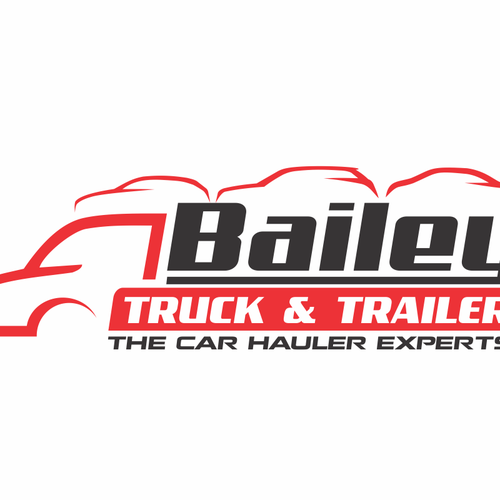 Design a sharp, silhoutte logo for Bailey Truck & Trailer Logo