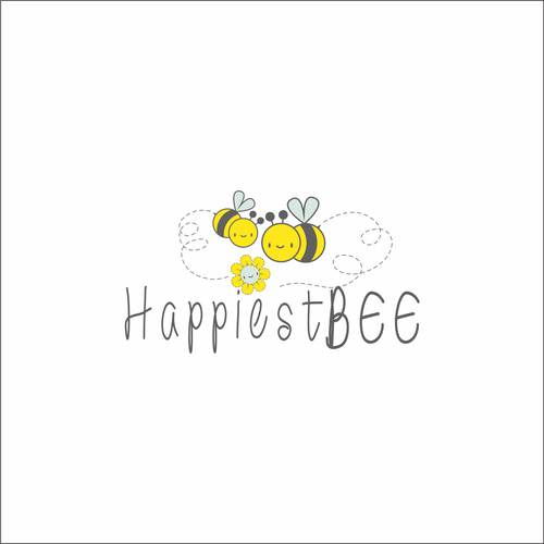 Design a cute, happy logo for Happiest Bee. Design réalisé par sasa spasojevic