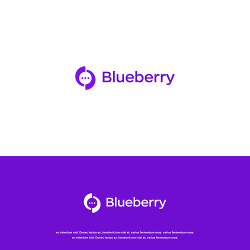 Logo for "Blueberry". An automated Chatbot provider Design by nazh