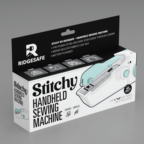 Create Packaging for Moden Handheld Sewing Machine Design by Dem Ro