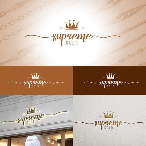 Gold clearance supreme logo