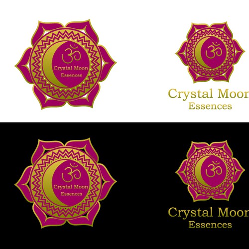 Logo for Crystal Moon Essences - remedies for harmonic rebalance and well-being Réalisé par pemacreative