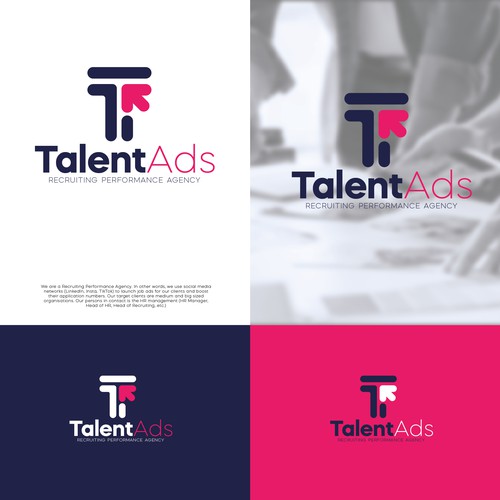 Design a modern, minimalistic logo for a Recruiting Performance Advertising Agency-ontwerp door Nassimdesign3