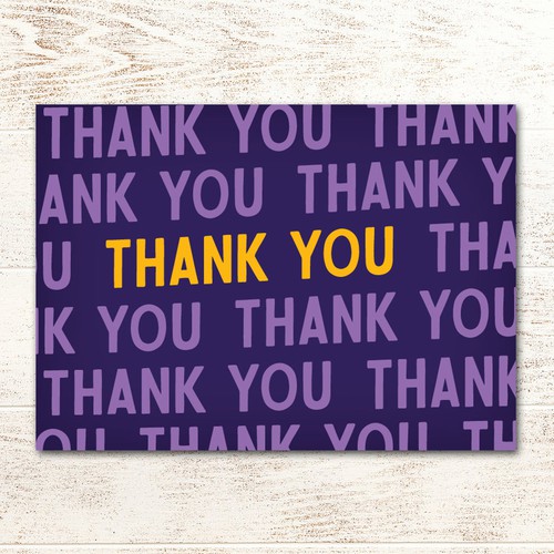 Thank you card design Design by Alexandra G Mocanu