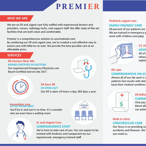 Illustrative Brochure for ER & Urgent Care | Brochure contest